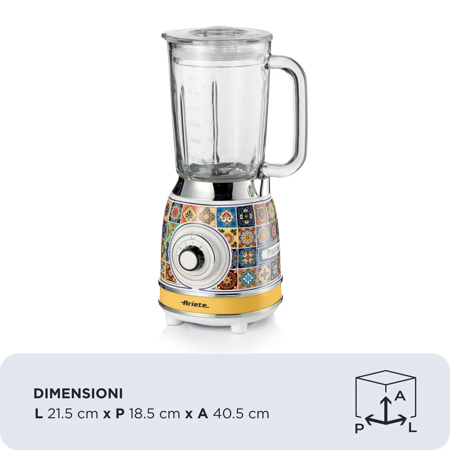 Ariete 583 Positano Frullatore Vetro 1,5 L Giallo 1000W