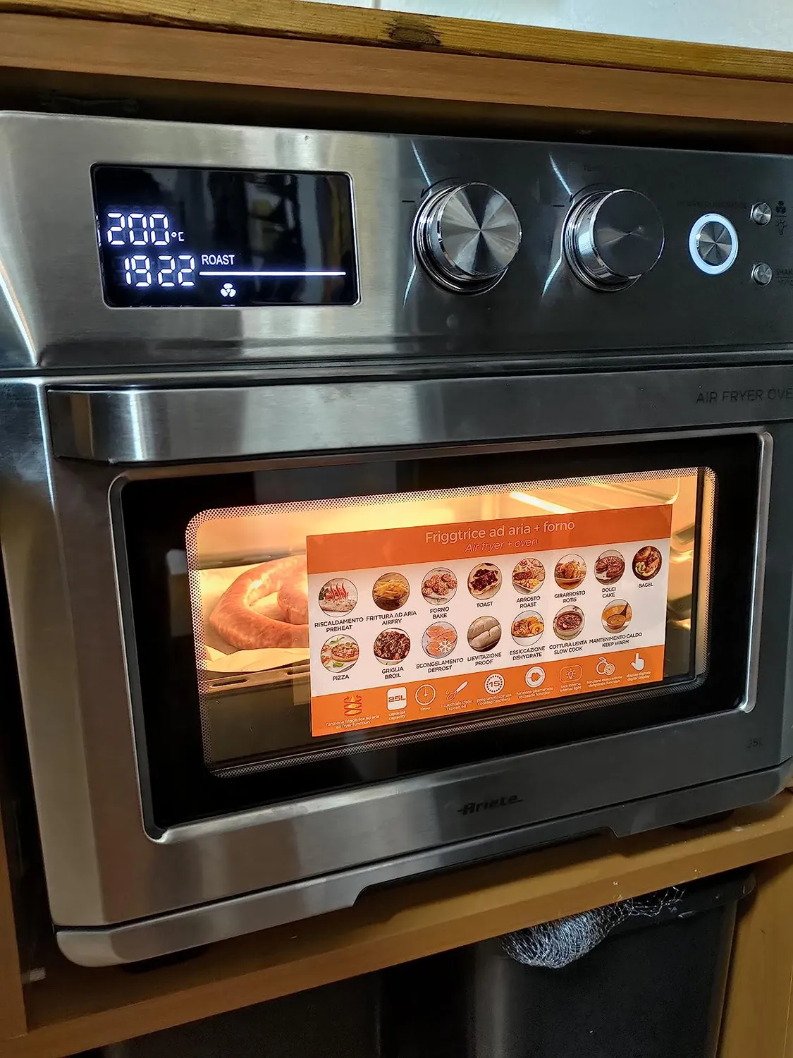 Ariete 4629 forno friggitrice ad aria 25L 15 funzioni