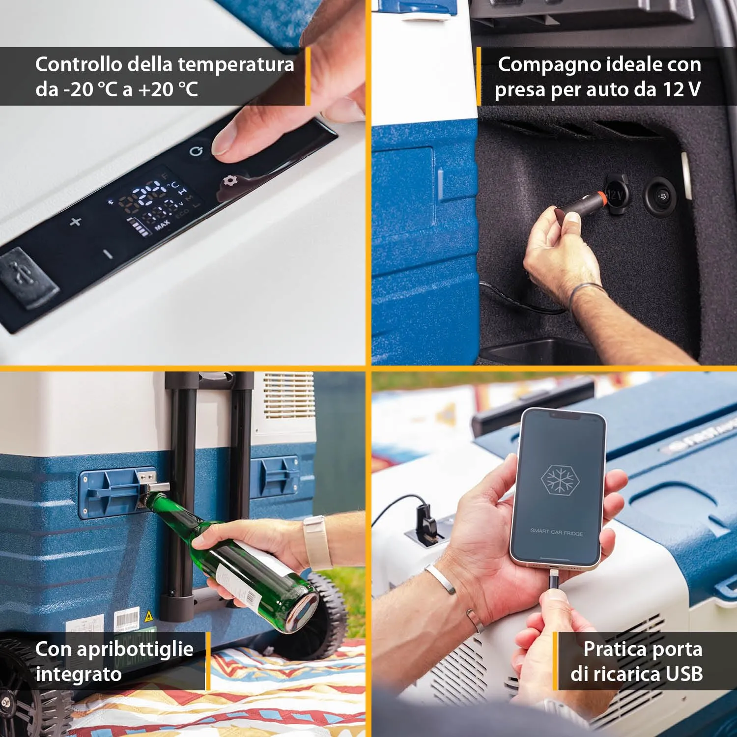 First Austria Frigo Portatile Compressore 52L Bluetooth