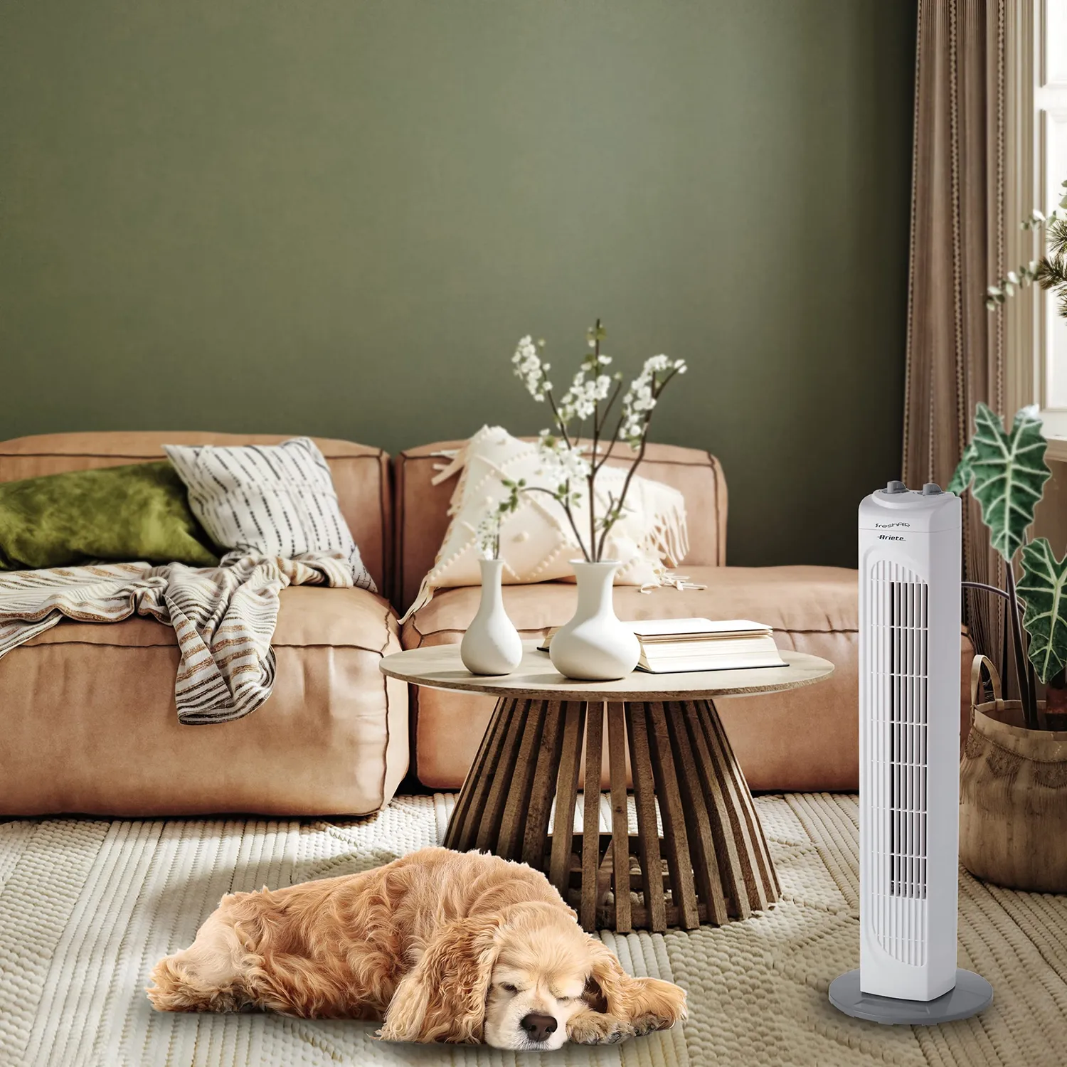 Ariete Freshair 843 Ventilatore a Colonna Bianco timer