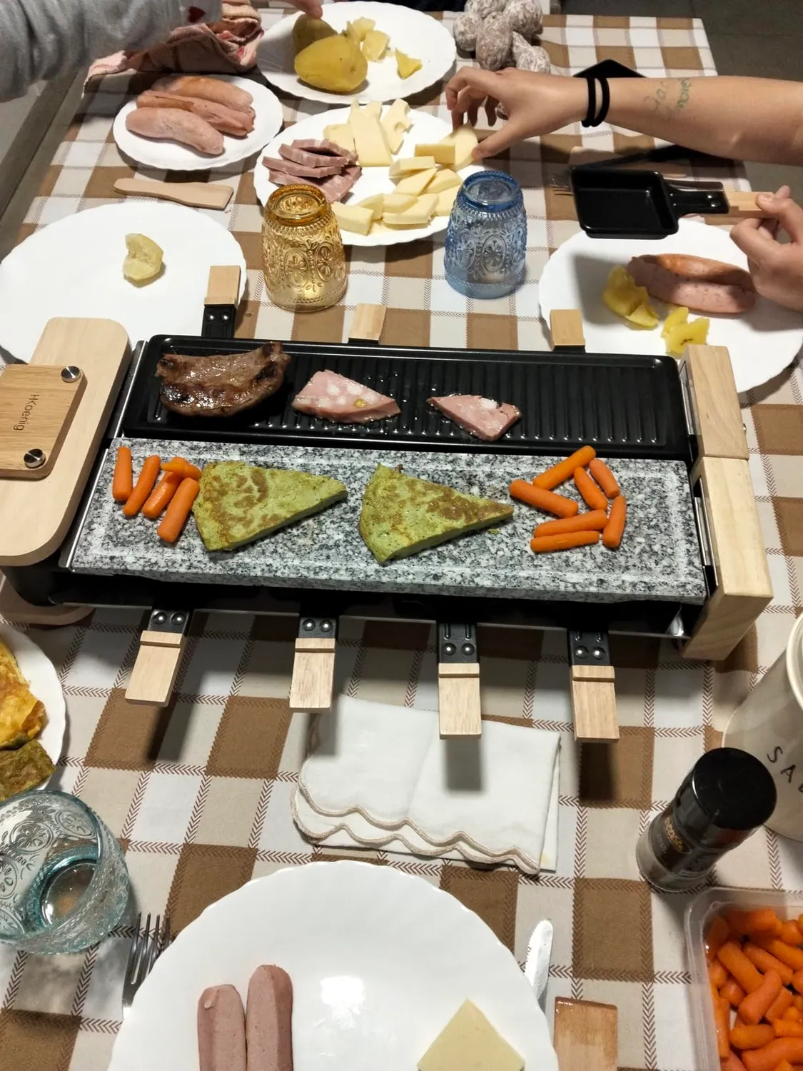 H.Koenig WOD8 raclette 8 persone pietra granito