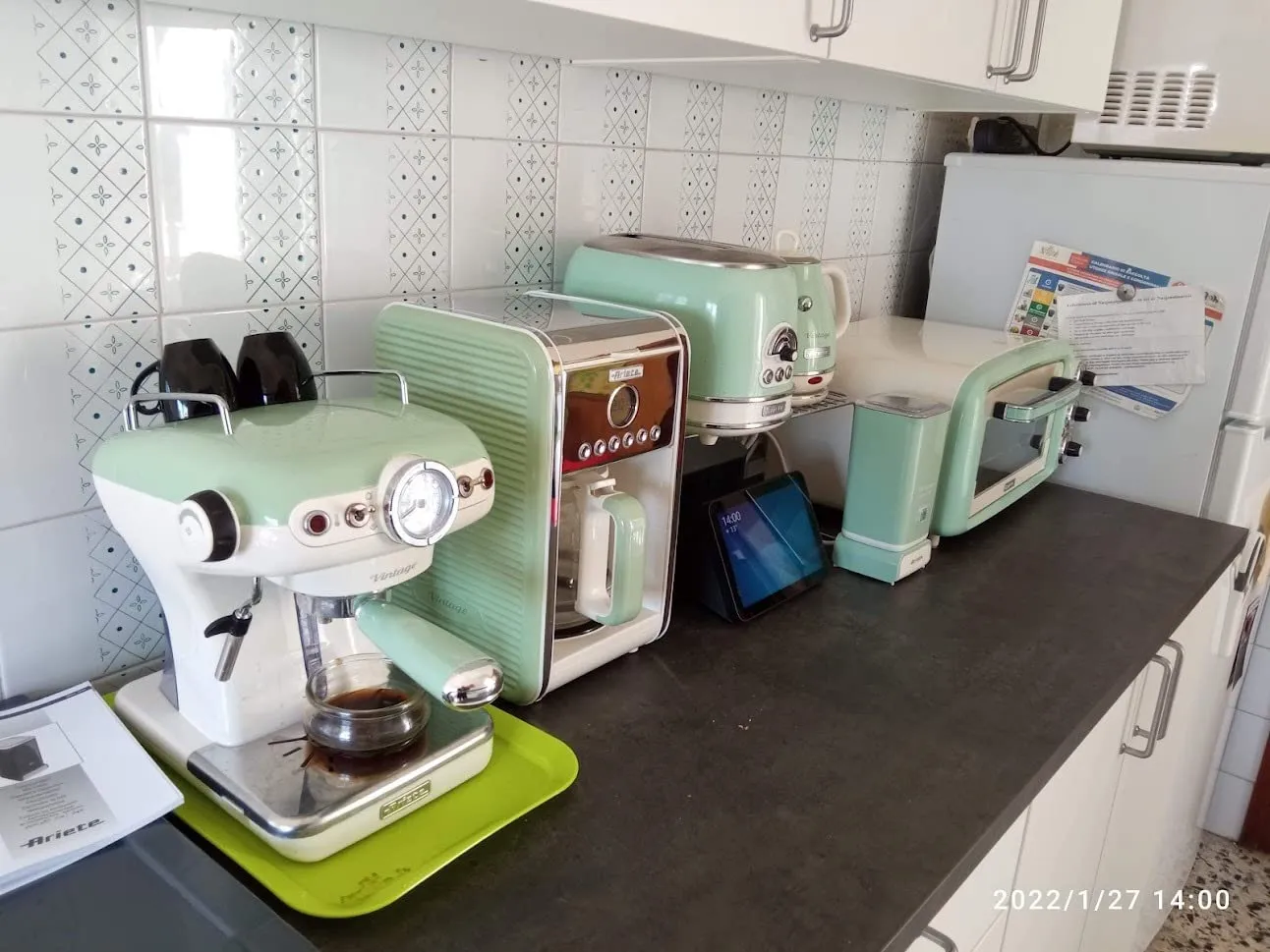 Ariete Vintage 1342 macchina caffe americano celeste 12 tazze