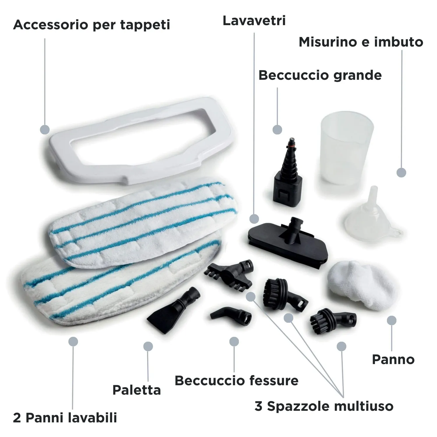 Ariete 4175 Steam Mop scopa a vapore blu pieghevole