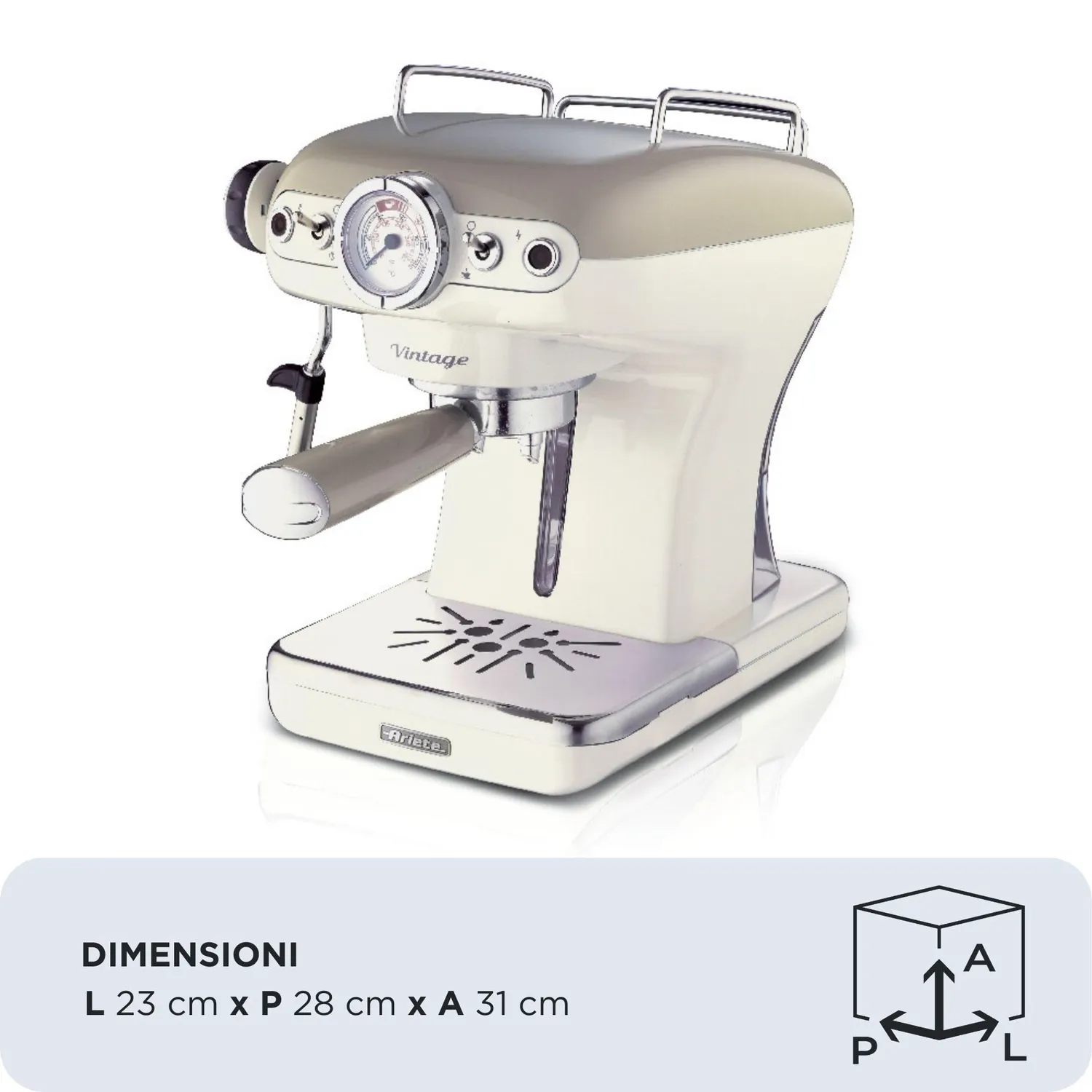 Ariete Vintage 1389 macchina espresso beige 15 bar