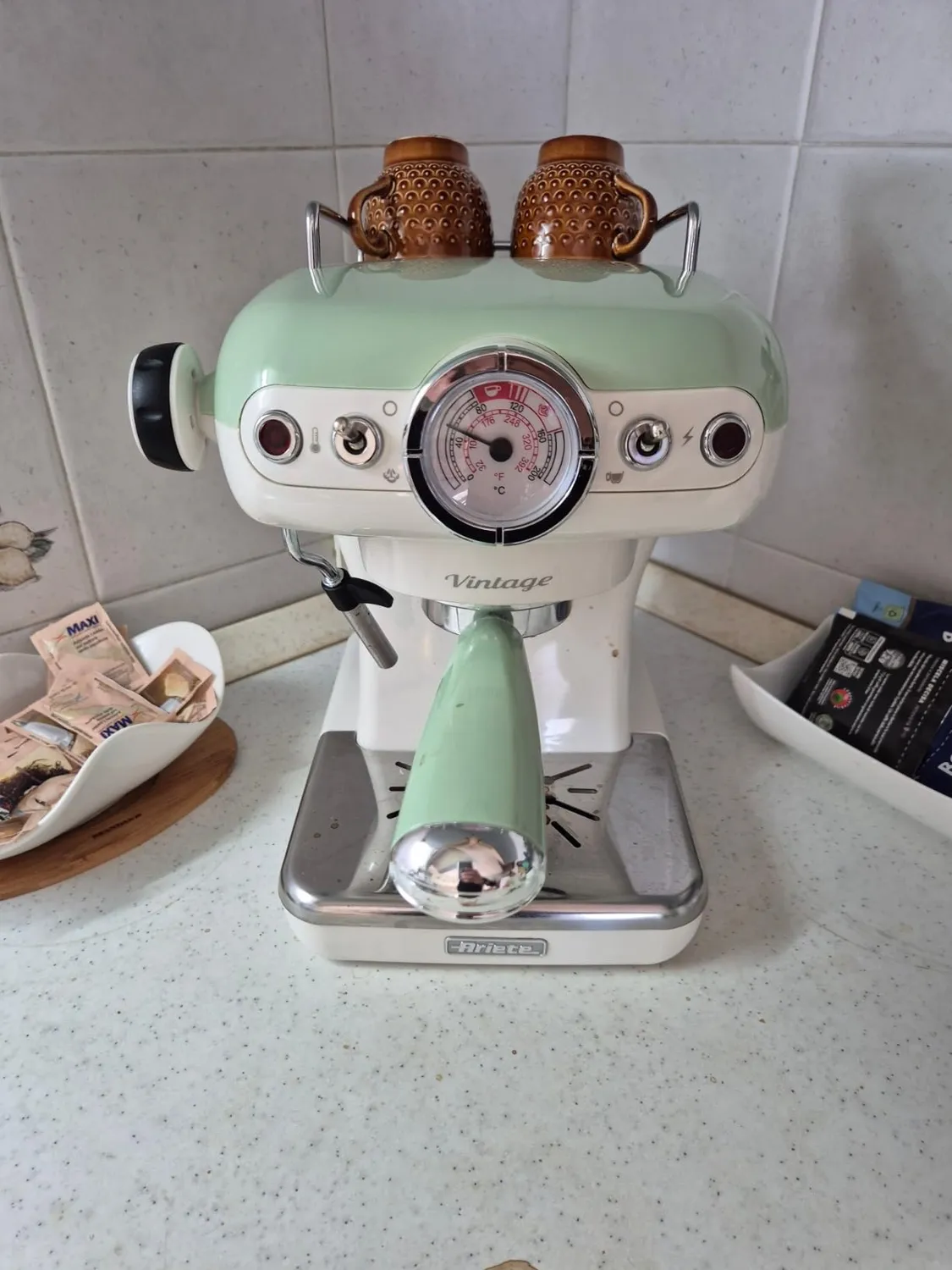 Ariete Vintage 1389 macchina espresso beige 15 bar