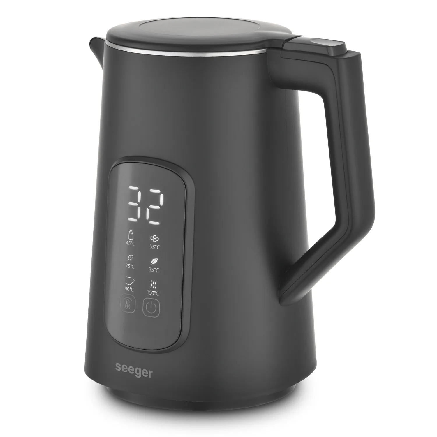 Seeger SmartKettle Bollitore Digitale Nero Temperatura