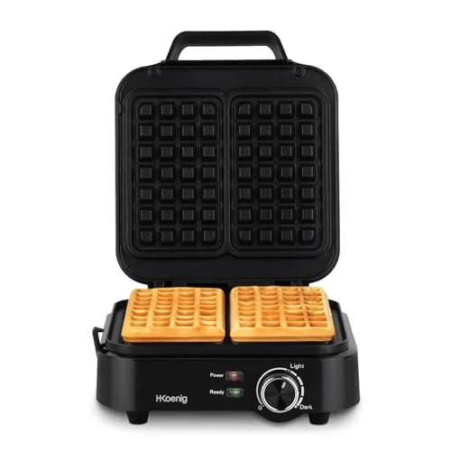 H.Koenig GFX420 piastra waffle 1200 W nera