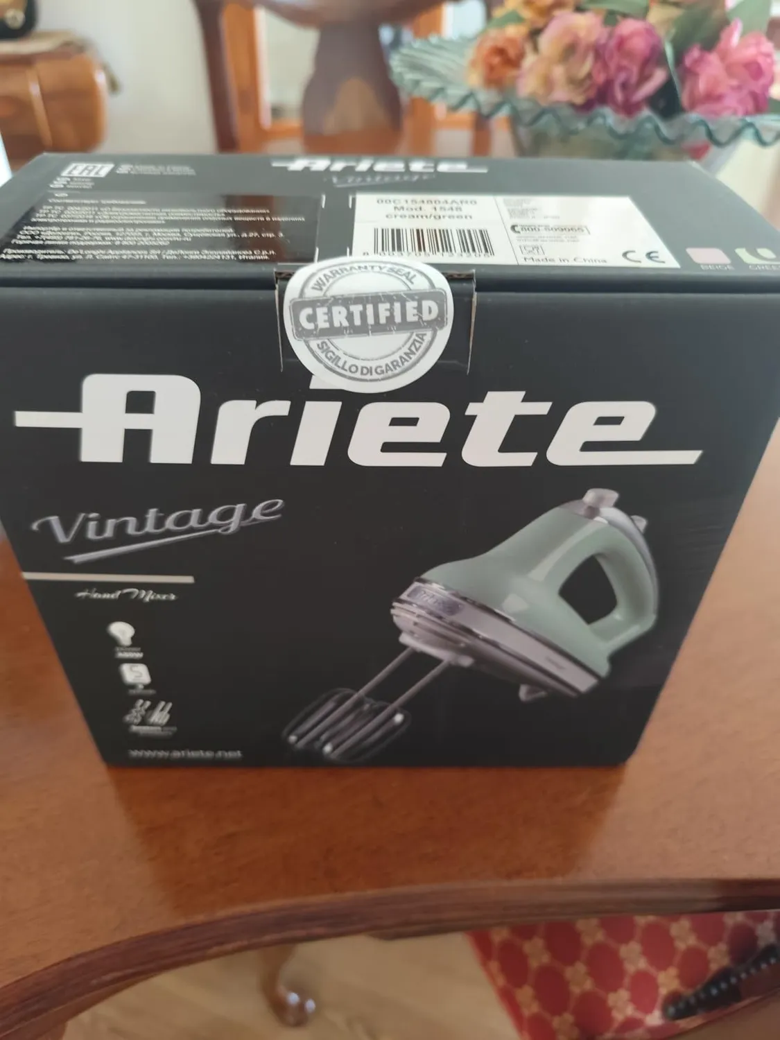 Ariete Vintage 1548 sbattitore elettrico beige 450W