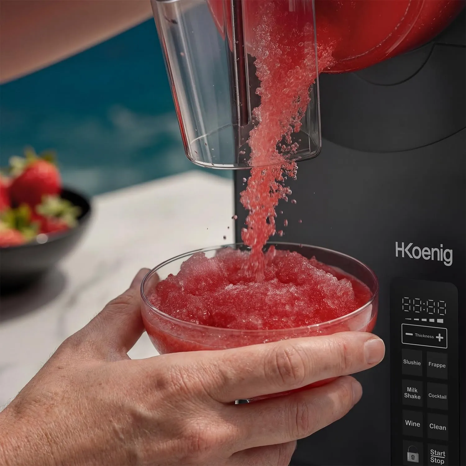 H.Koenig SLH800 Macchina per Granita 2,5L Nero 5 Modalità