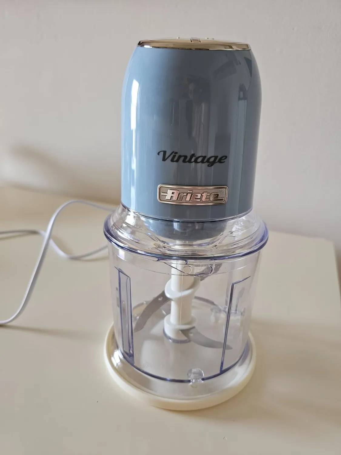 Ariete Vintage 438 Tritatutto Beige 600 ml 4 Lame Inox