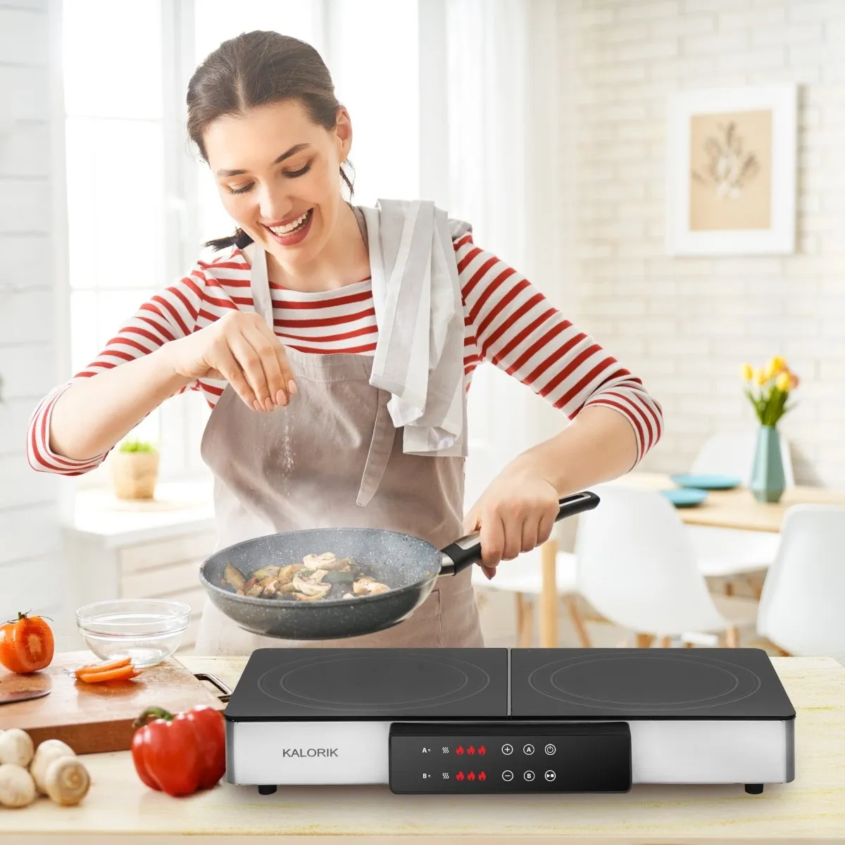 Kalorik Maxx 2-in-1 piastra grill piano cottura elettrico