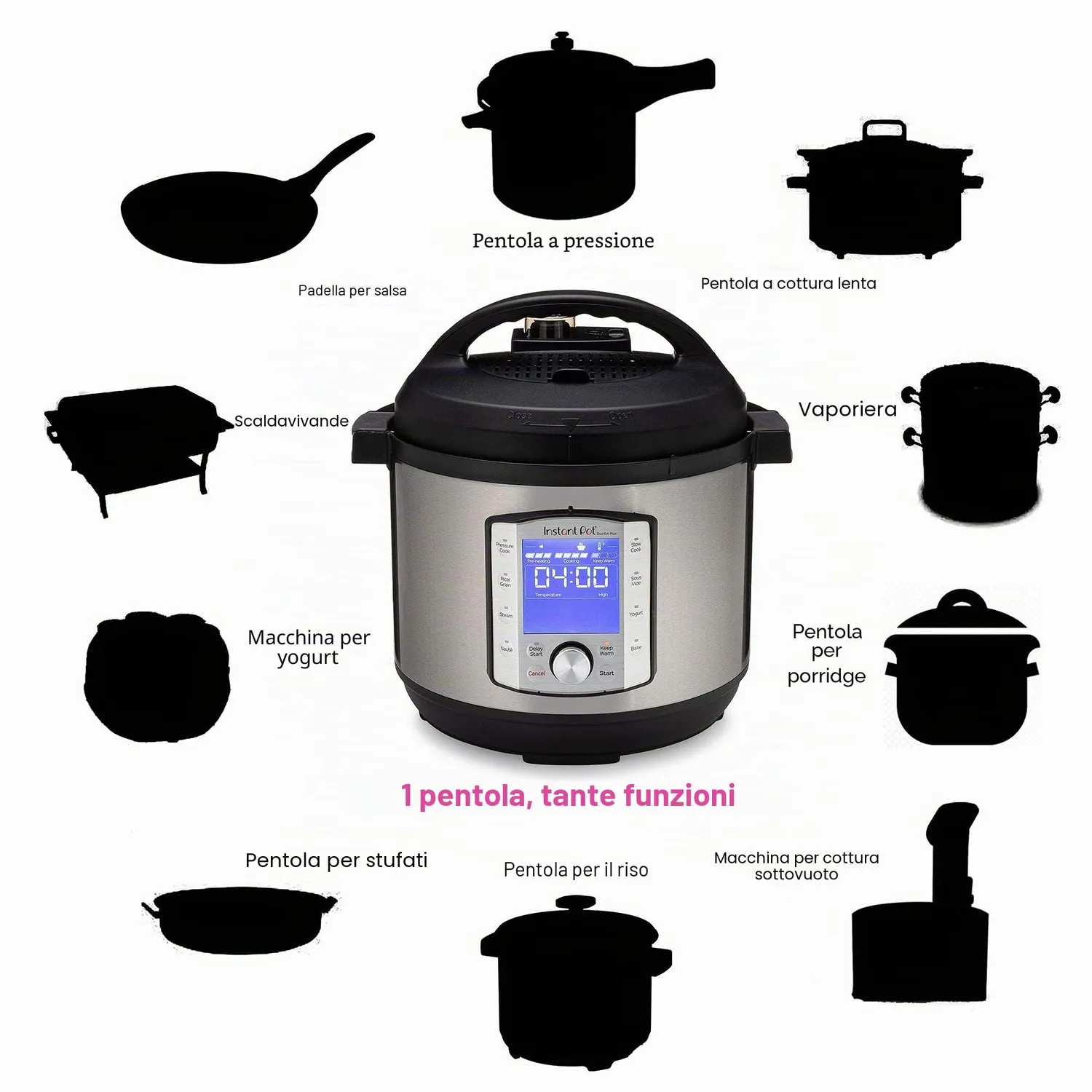 Instant Duo Evo Plus pentola pressione 7,6 l