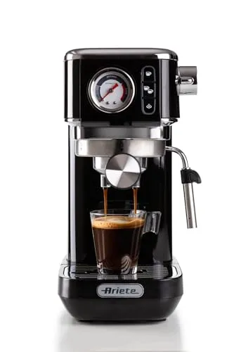 Ariete 1381 macchina espresso nera 15 bar manometro