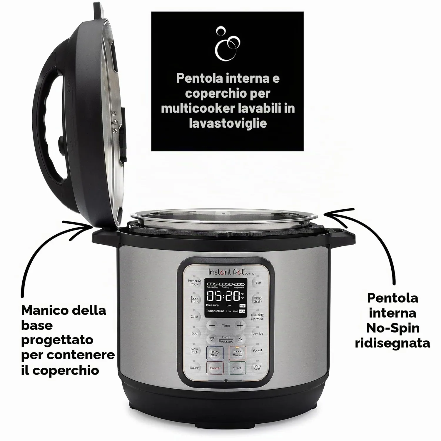 Instant Duo Plus 5,7L multicooker 15 programmi inox