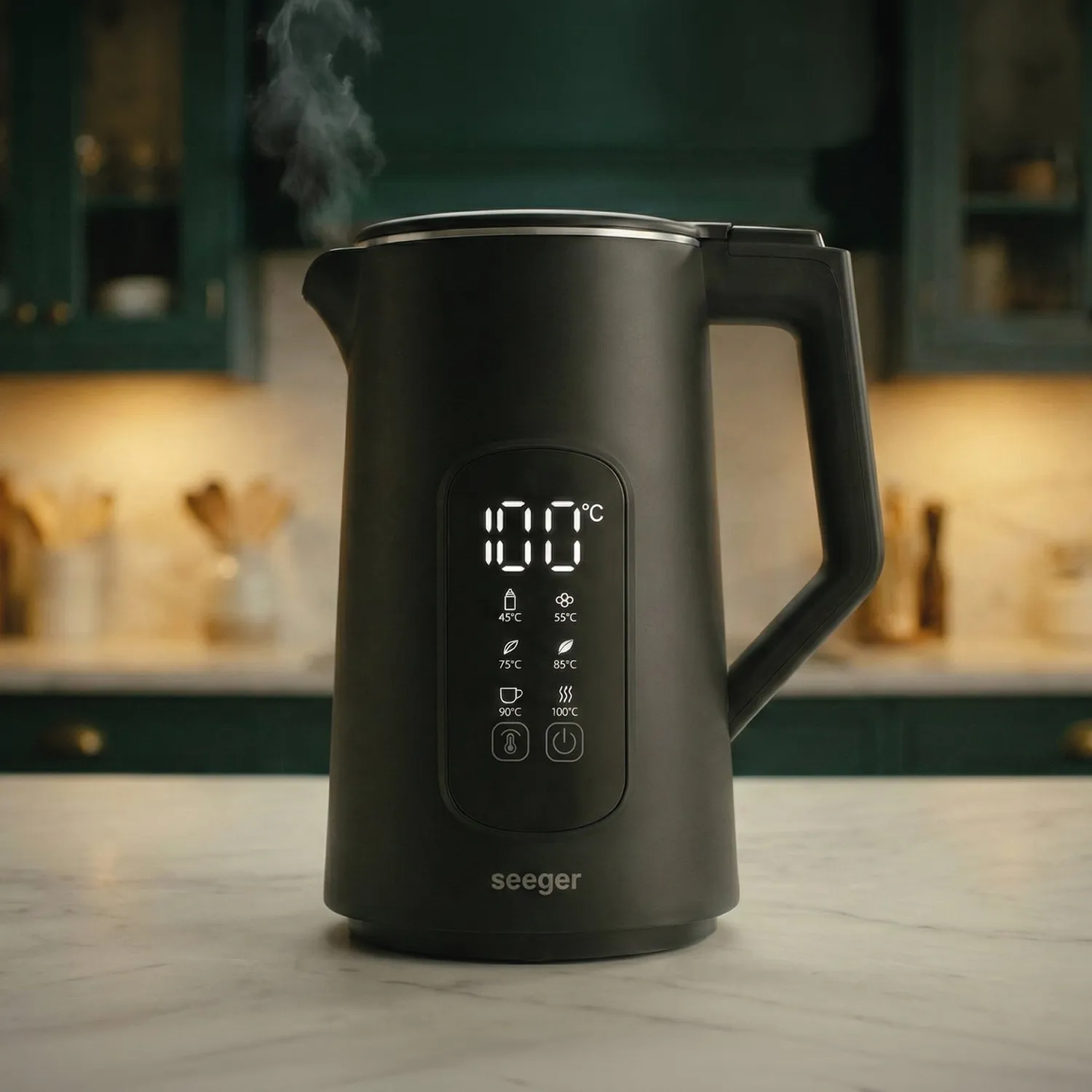 Seeger SmartKettle Bollitore Digitale Nero Temperatura