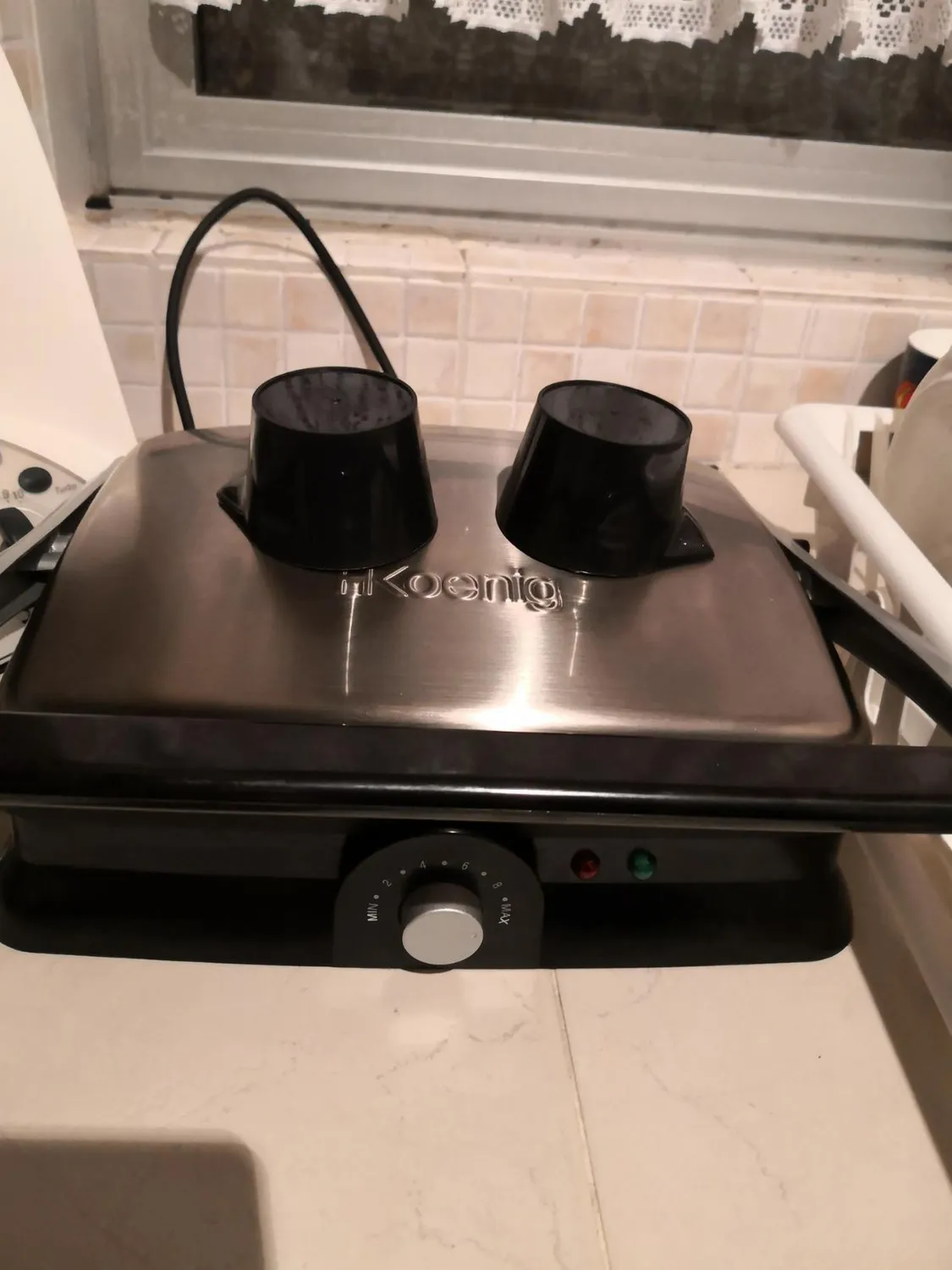H.Koenig GR20 Bistecchiera Grill 2000W Acciaio Inox