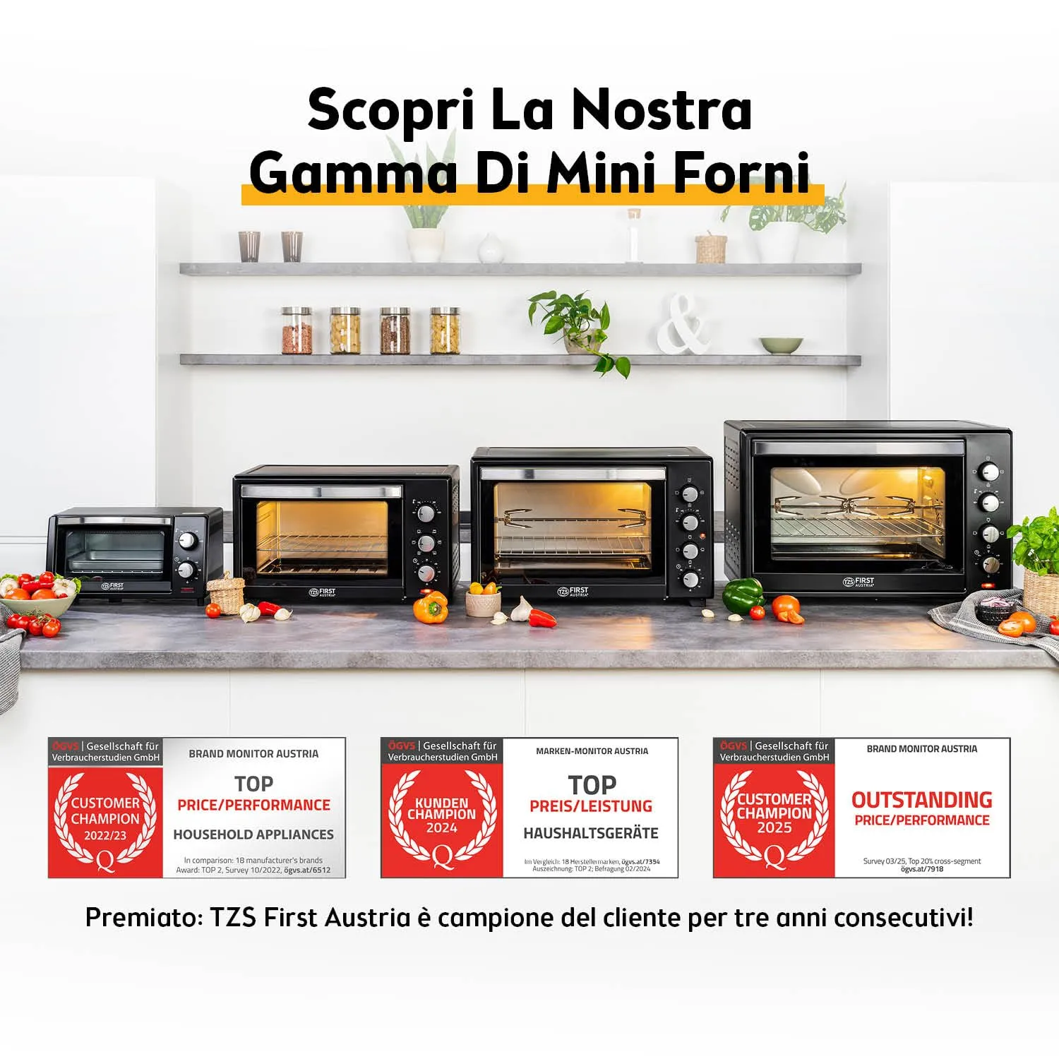 First Austria 20L mini forno elettrico 1380W 230°C