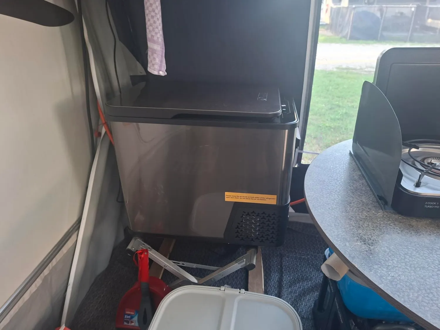 First Austria TZS Frigo a Compressore Portatile 38L Dark Steel -20°C