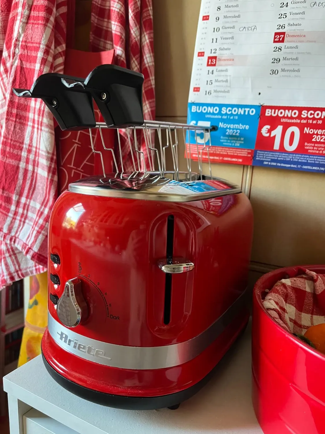 Ariete Moderna 149 Tostapane 2 Fette Rosso 6 Livelli