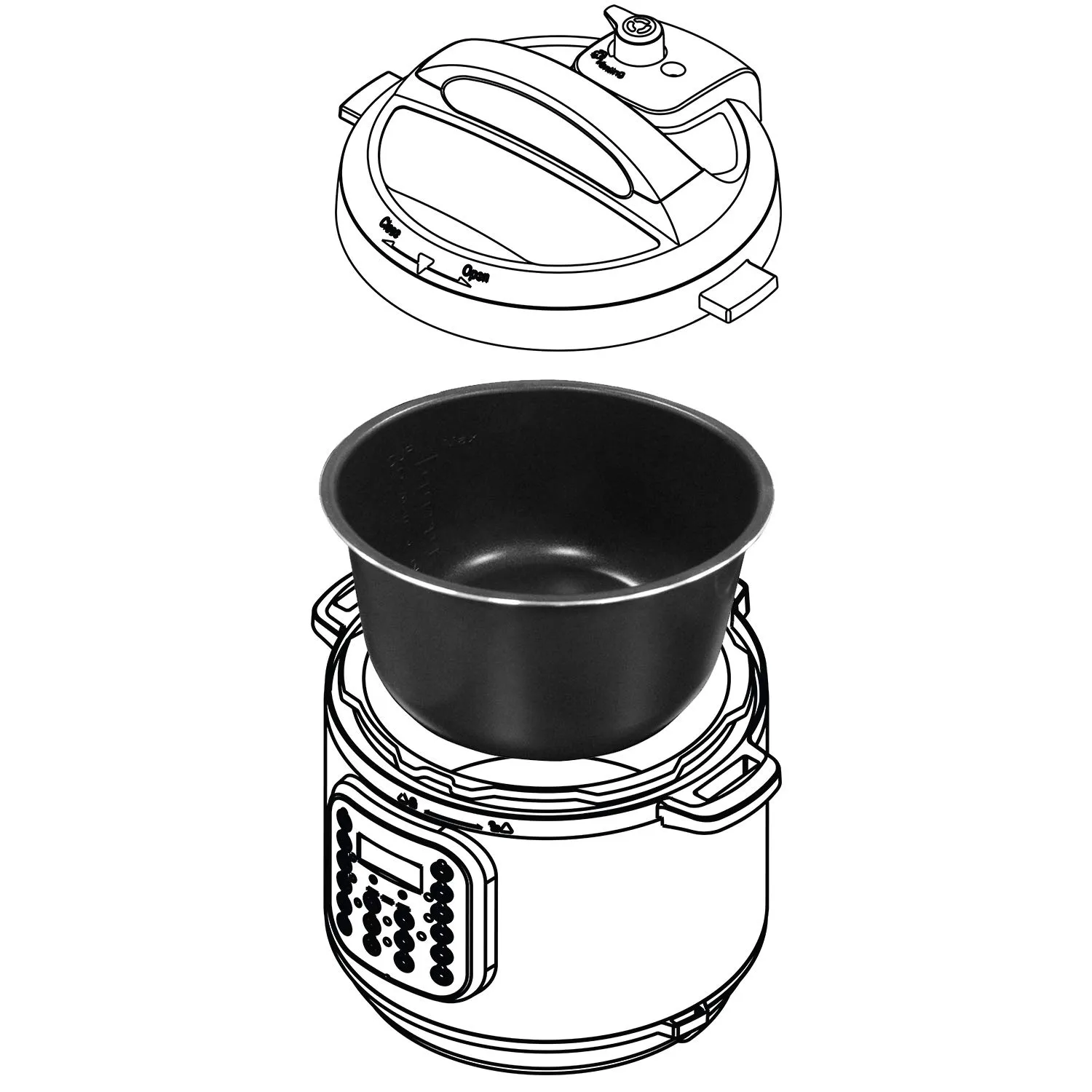 Instant Pot Vaso Interno in Ceramica 5,7L Antiaderente