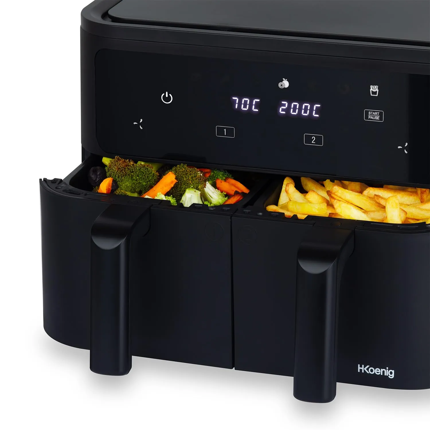 H.Koenig FRY900 Friggitrice ad Aria 9L Doppia Touch