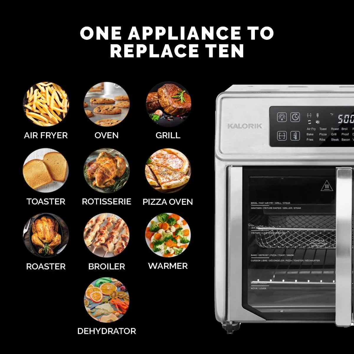 Kalorik Maxx Advance forno friggitrice 26Qt 21 preset sonda