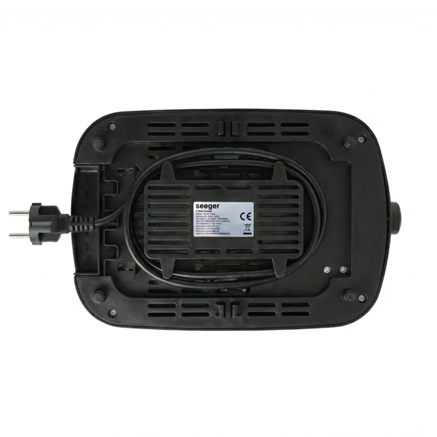 Seeger Toaster Tostapane Nero Design Scanalato
