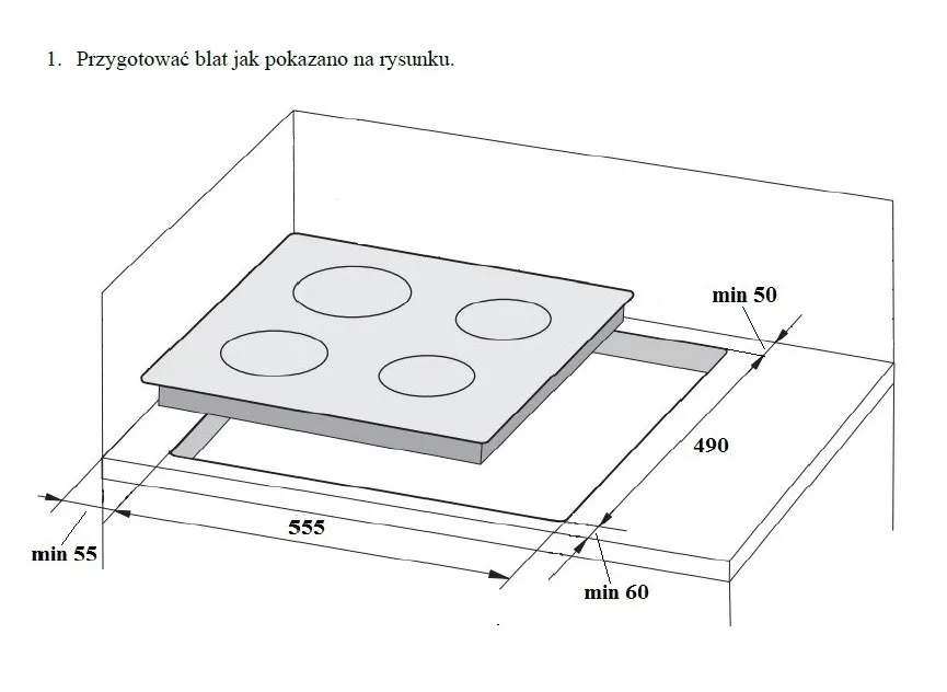 Akpo PKA 58 601/2 piano vetroceramica 58 cm 4 zone