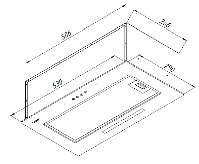 Akpo WK-11 Micra Glass cappa sottopensile compatta vetro