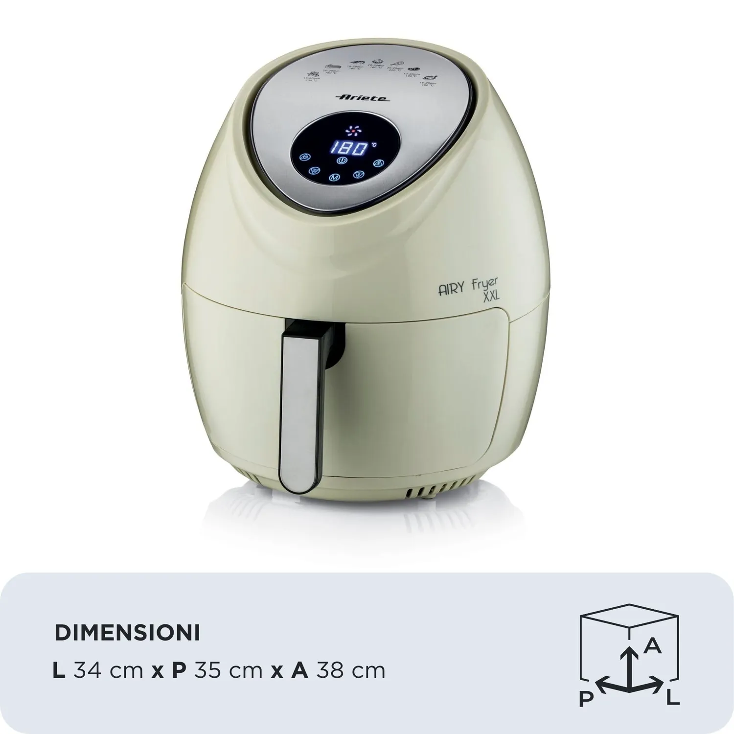 Ariete 4618 Airy Fryer XXL friggitrice aria 7L beige