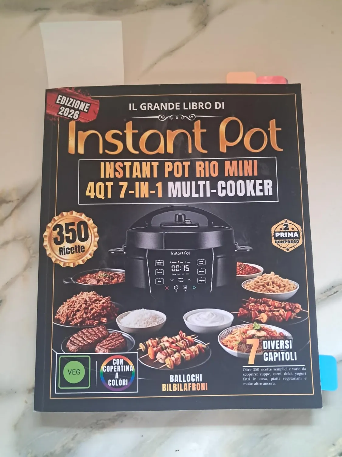 Instant Pot Rio Mini 4QT libro ricette 350 piatti yogurt dessert