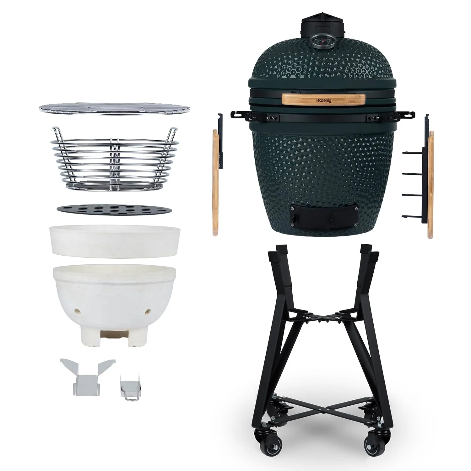 H.Koenig Yoko18 barbecue Kamado 46 cm ceramica 39 cm griglia