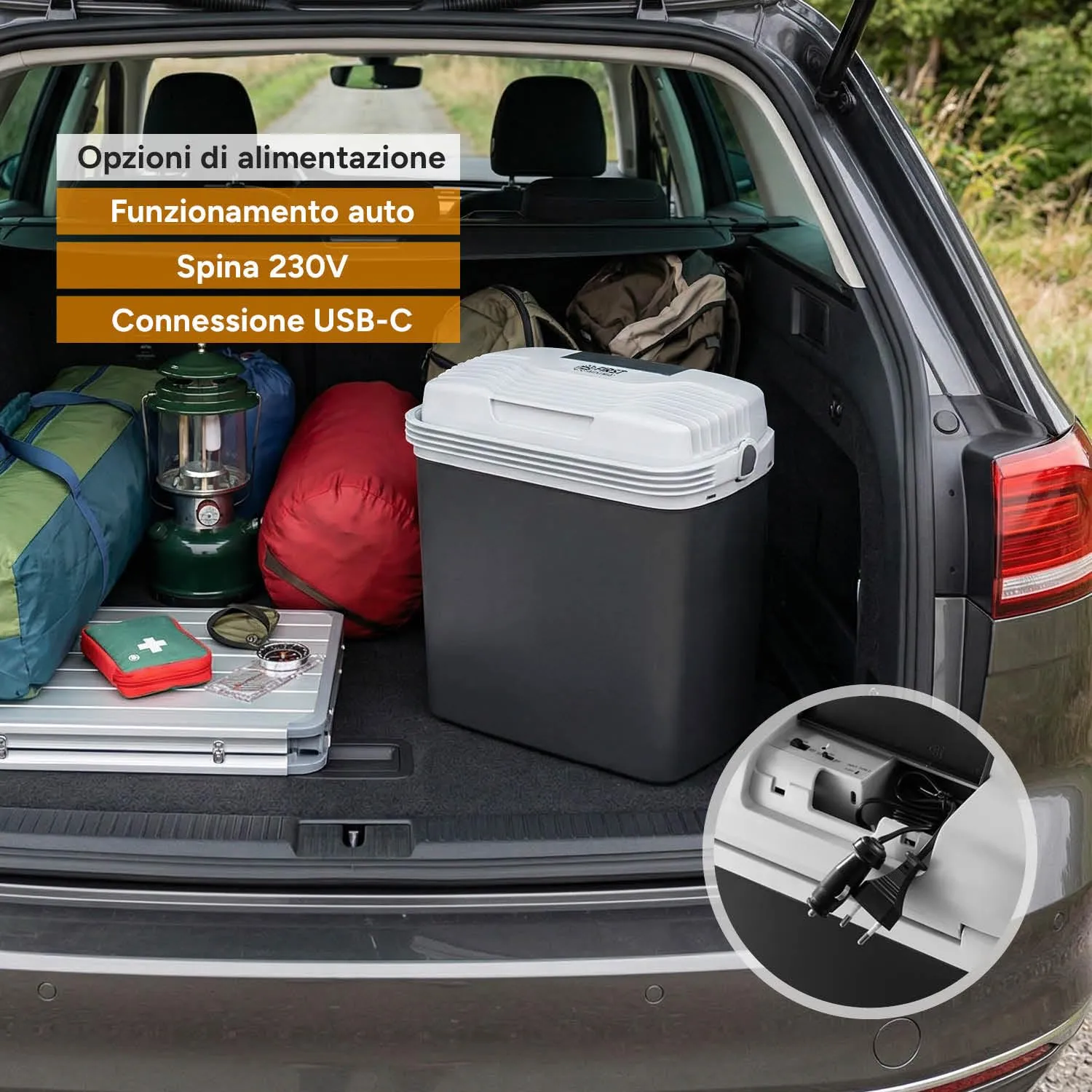 First Austria TZS 24L Frigo Portatile Nero Caldo e Freddo