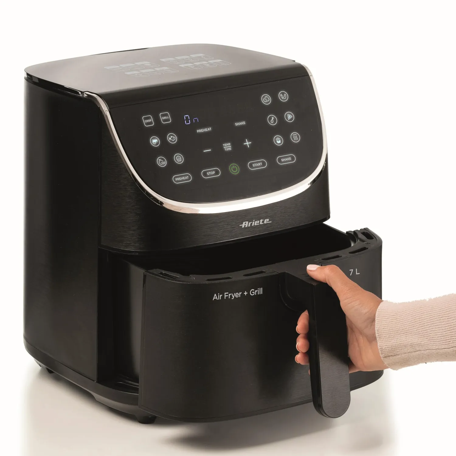 Ariete Airy Fryer 4627 Friggitrice ad Aria 7L Nera Max Crisp