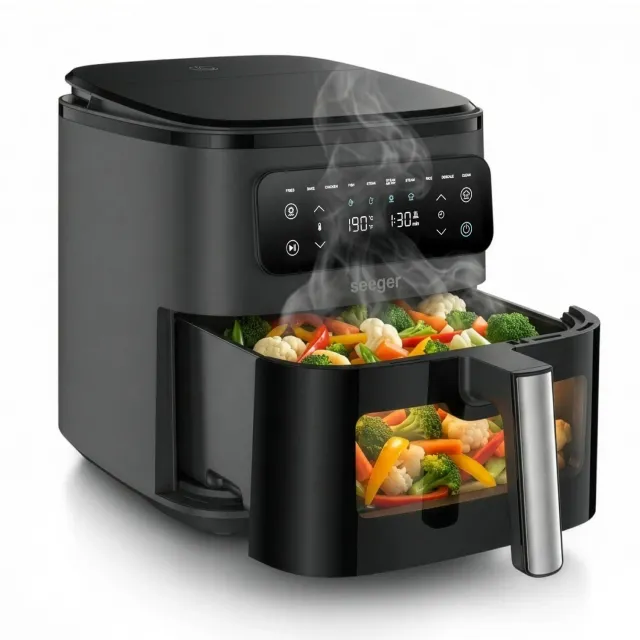 Seeger SteamFry Friggitrice ad Aria 7 Litri a Vapore