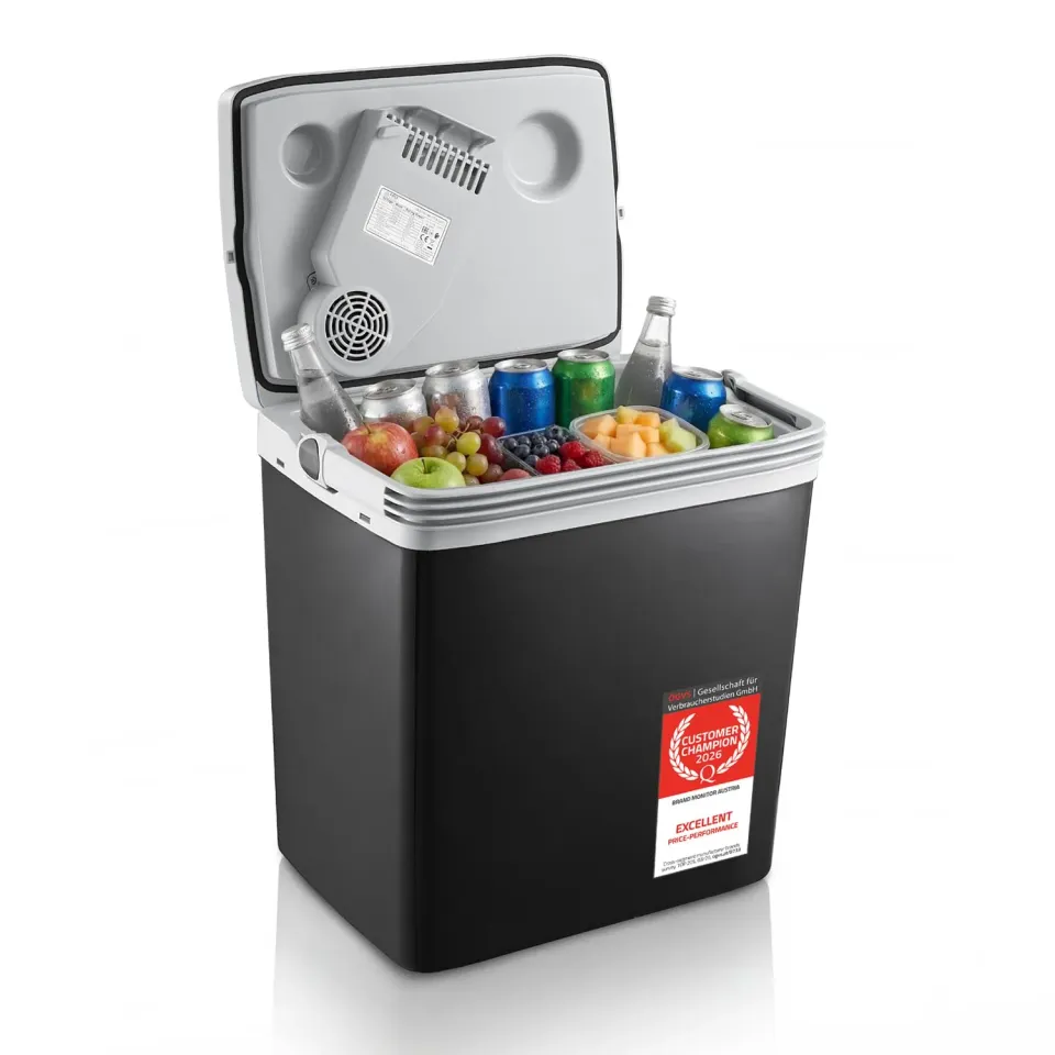 First Austria Frigo Portatile 25L Nero USB-C freddo e caldo