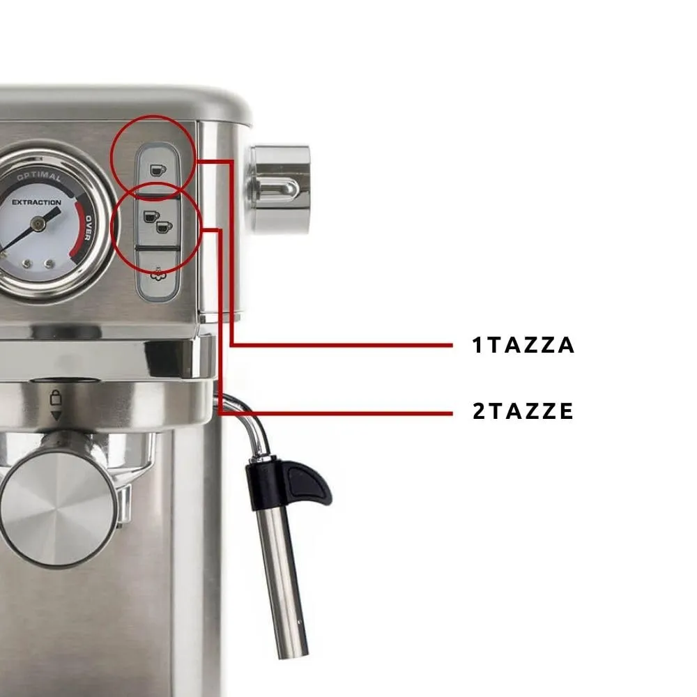 Ariete Espresso Slim Metal 1381 macchina caffe con manometro 15 bar