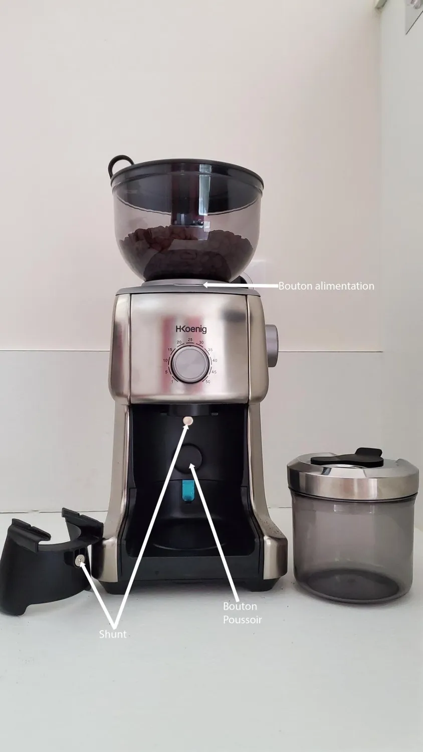 H.Koenig GRD830 macinacaffè conico elettrico 400g 16 livelli