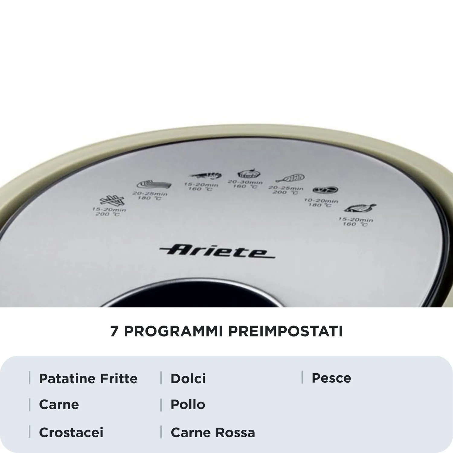 Ariete 4618 Airy Fryer XXL friggitrice aria 7L beige