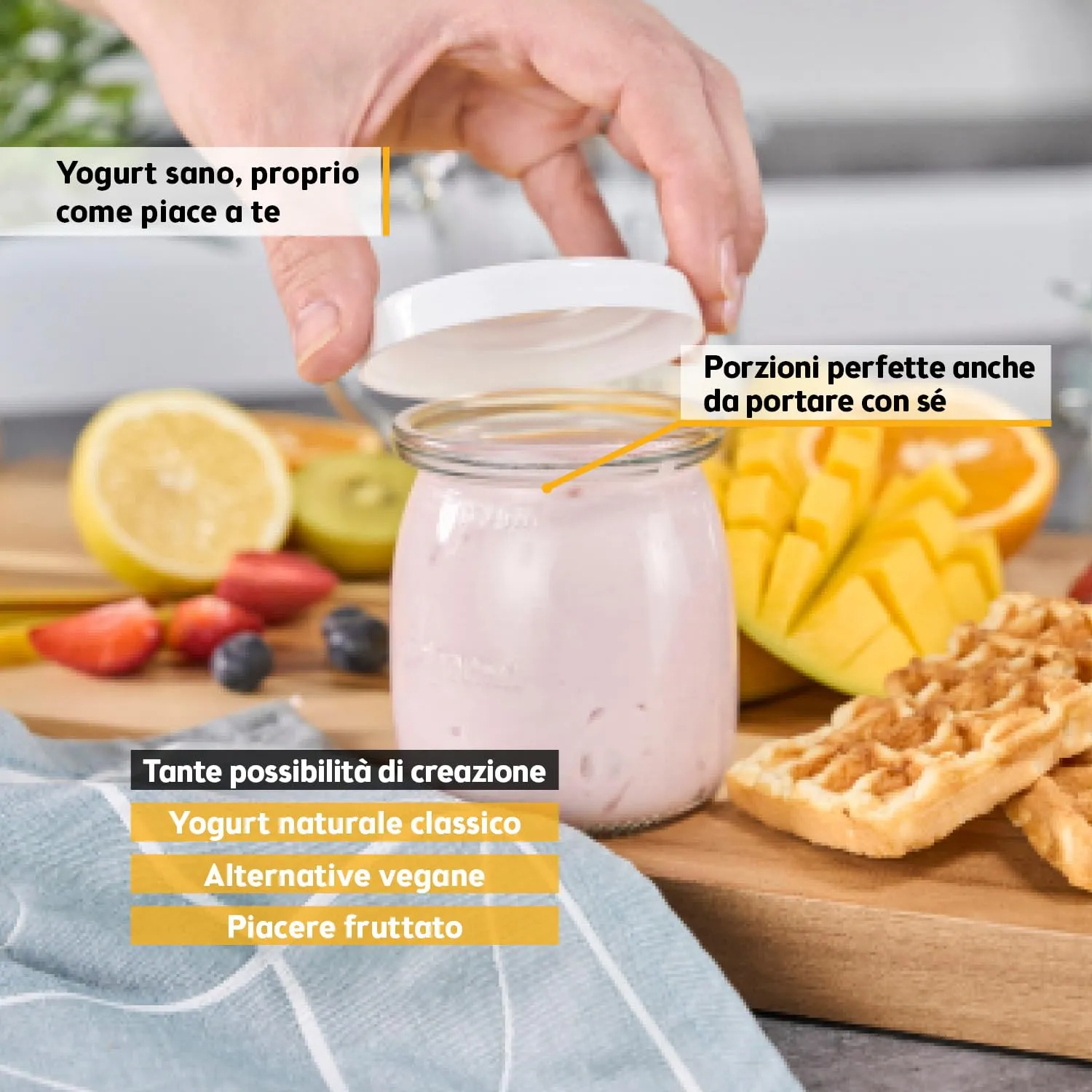 First Austria Yogurtiera Elettrica 8 Vasetti Grigio 1,4L