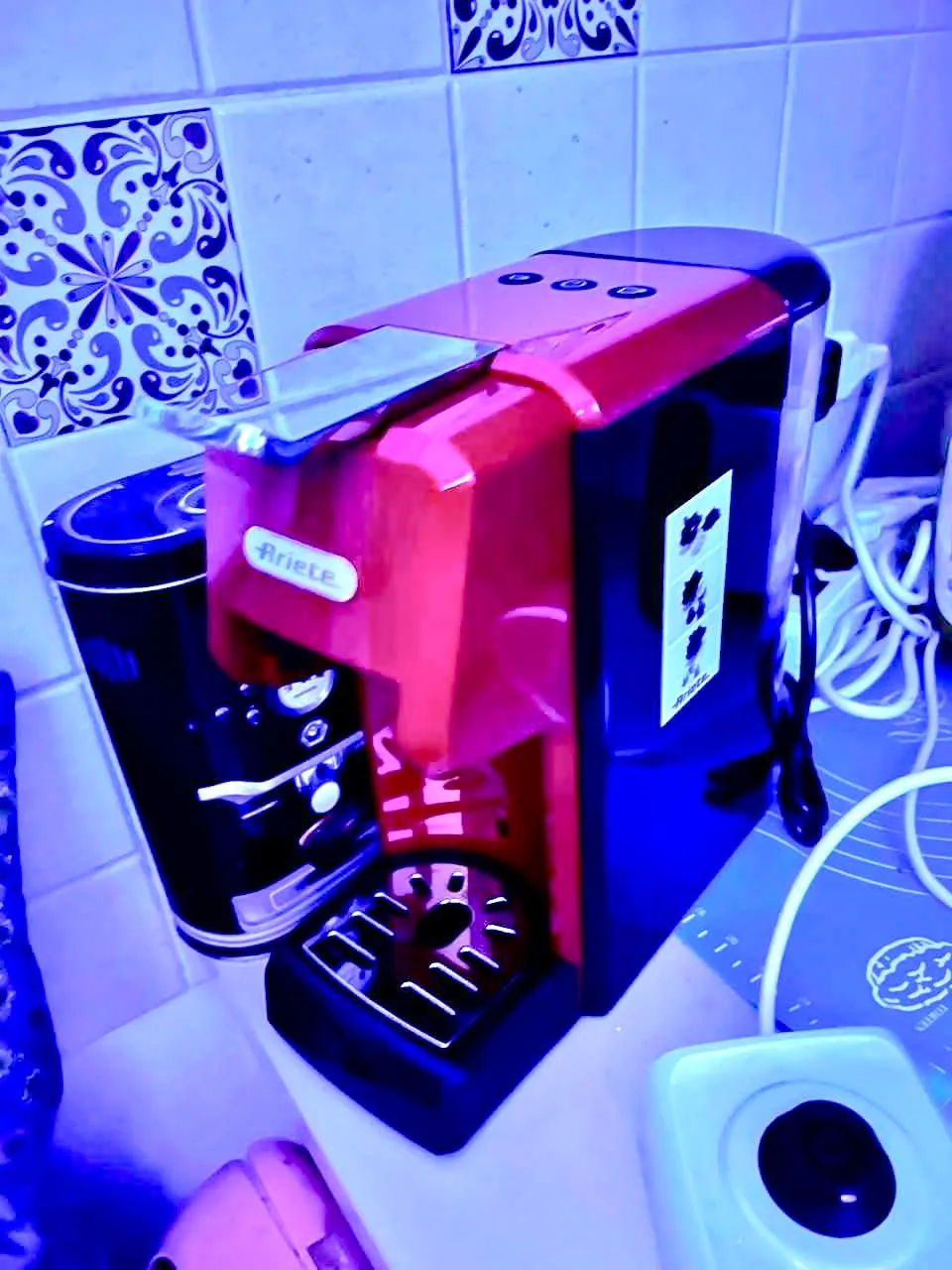 Ariete 1304/1 Macchina Caffè a Cassetti Rossa 4in1