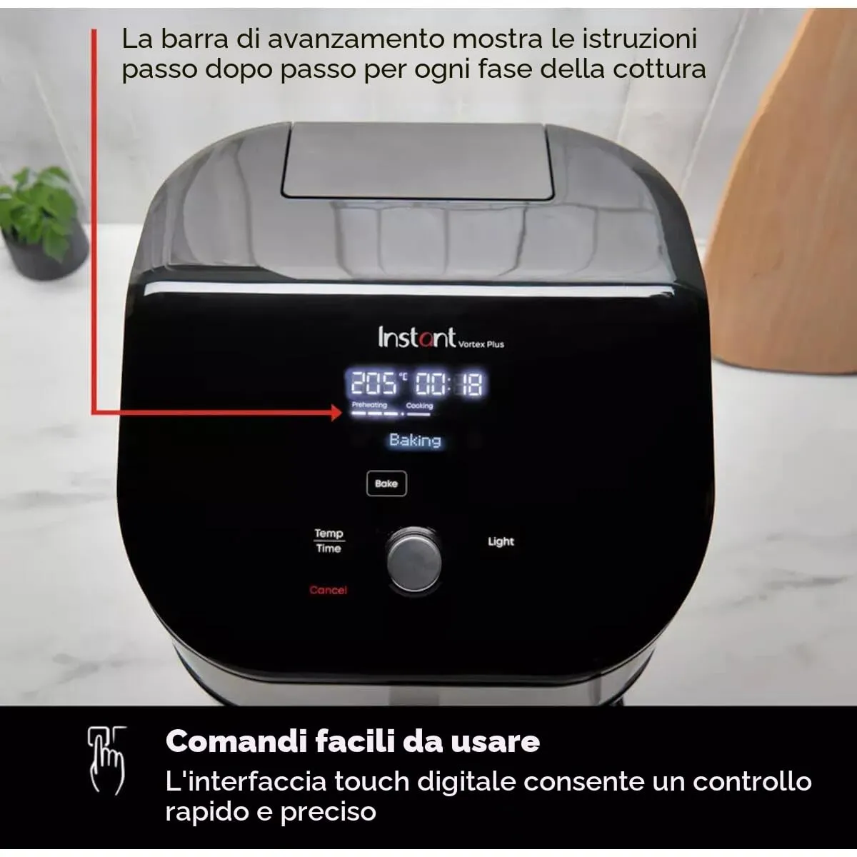 Instant Vortex Plus ClearCook Friggitrice aria 5,7L grigia
