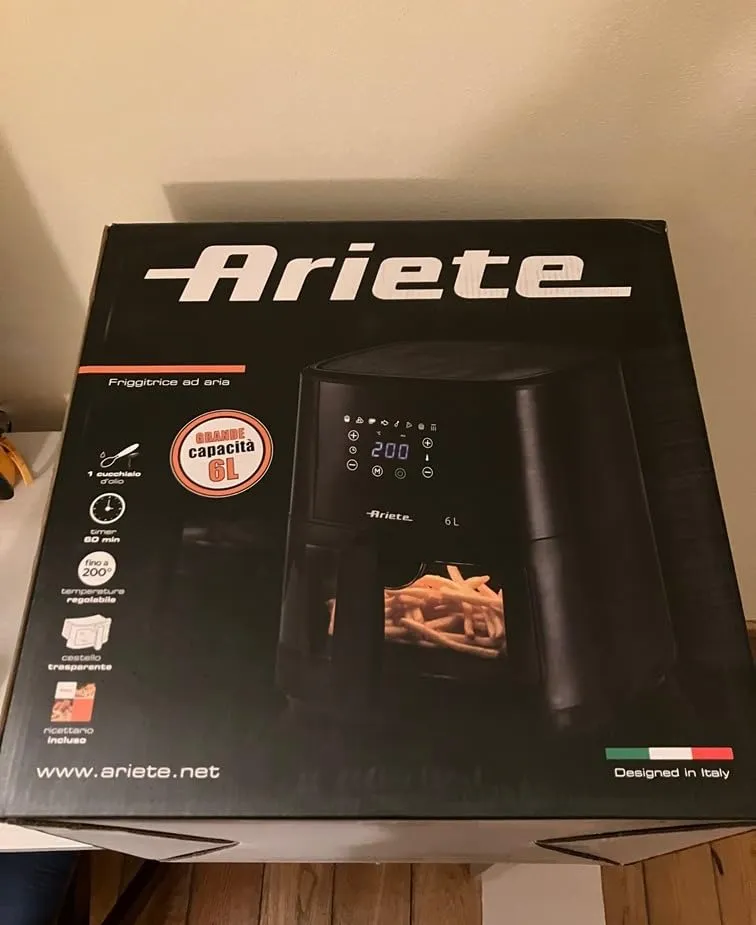 Ariete 4626 Friggitrice ad Aria 6 L Nero 8 Programmi
