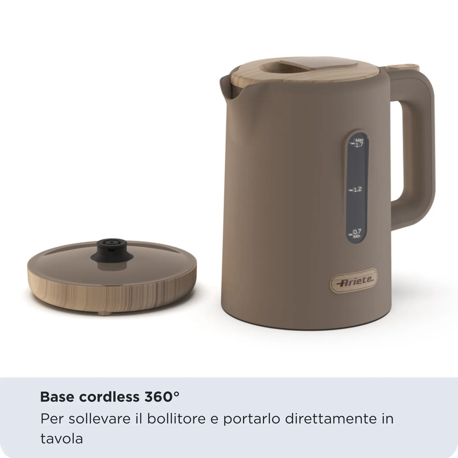 Ariete Breakfast Wood 2846 bollitore tortora 1,7 L