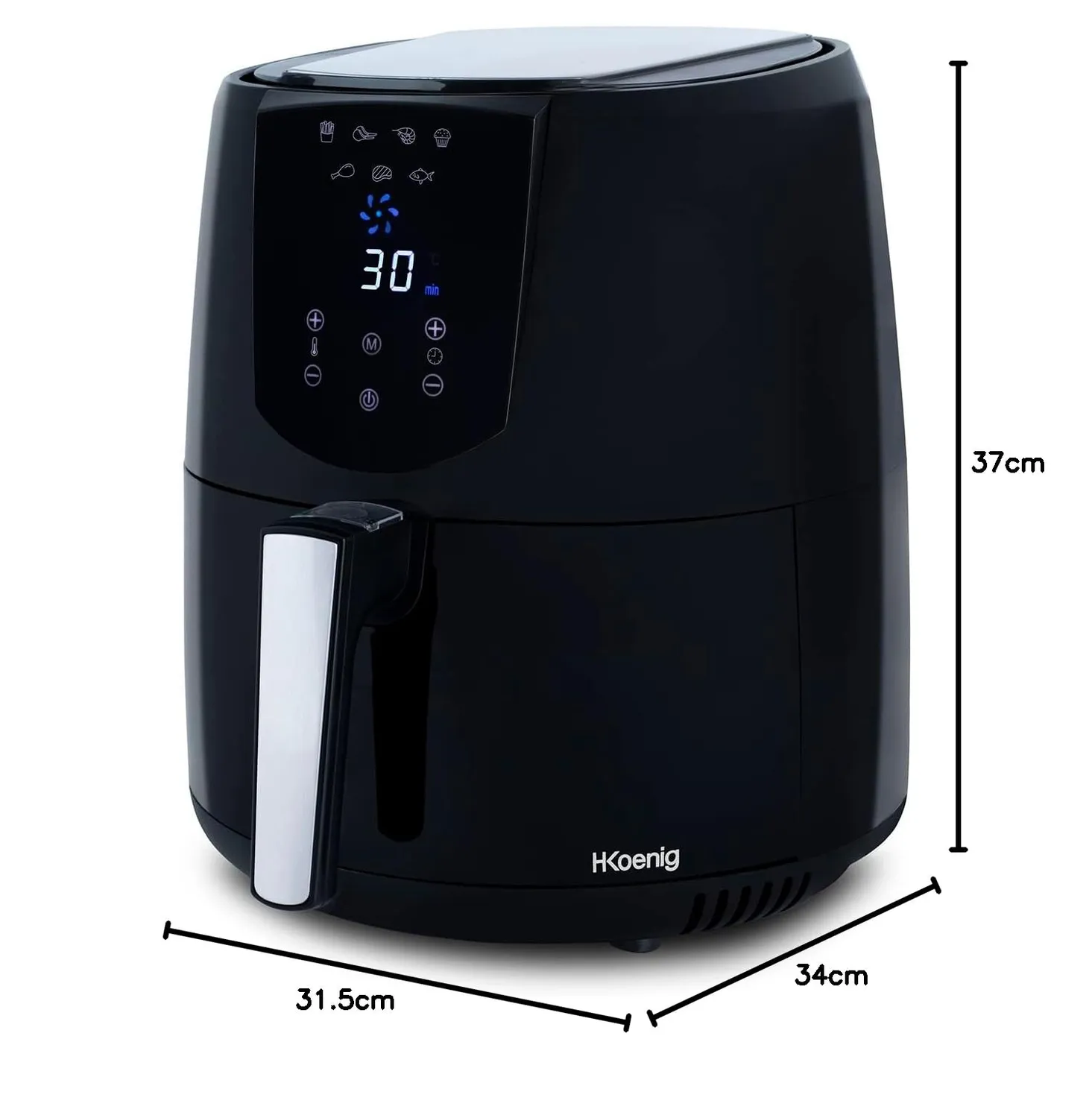 H.Koenig FRY800 friggitrice ad aria 4L 7 programmi
