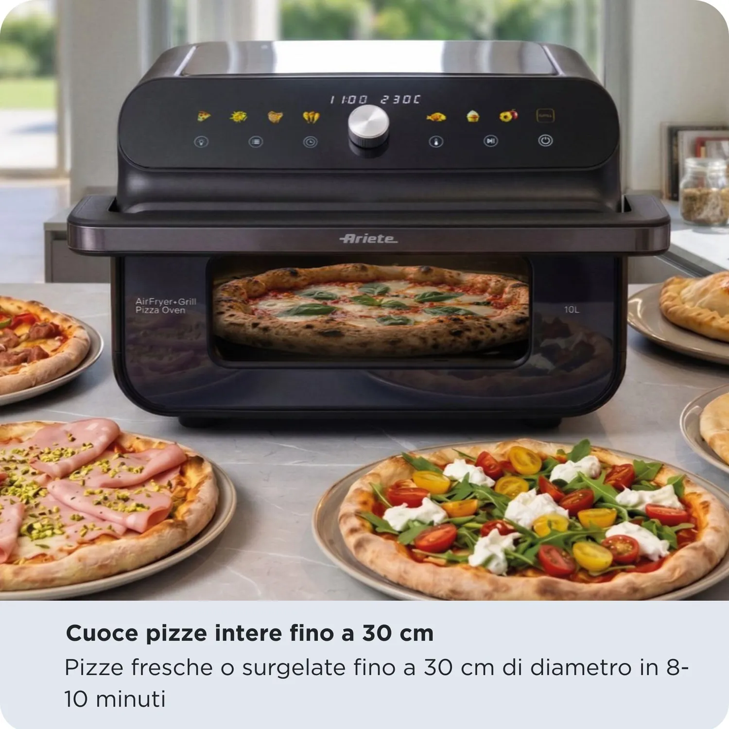 Ariete Air Fryer Pizza Oven 4649 Friggitrice ad Aria 10L