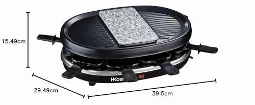 Koenig RP80 raclette grill pietra 8 persone