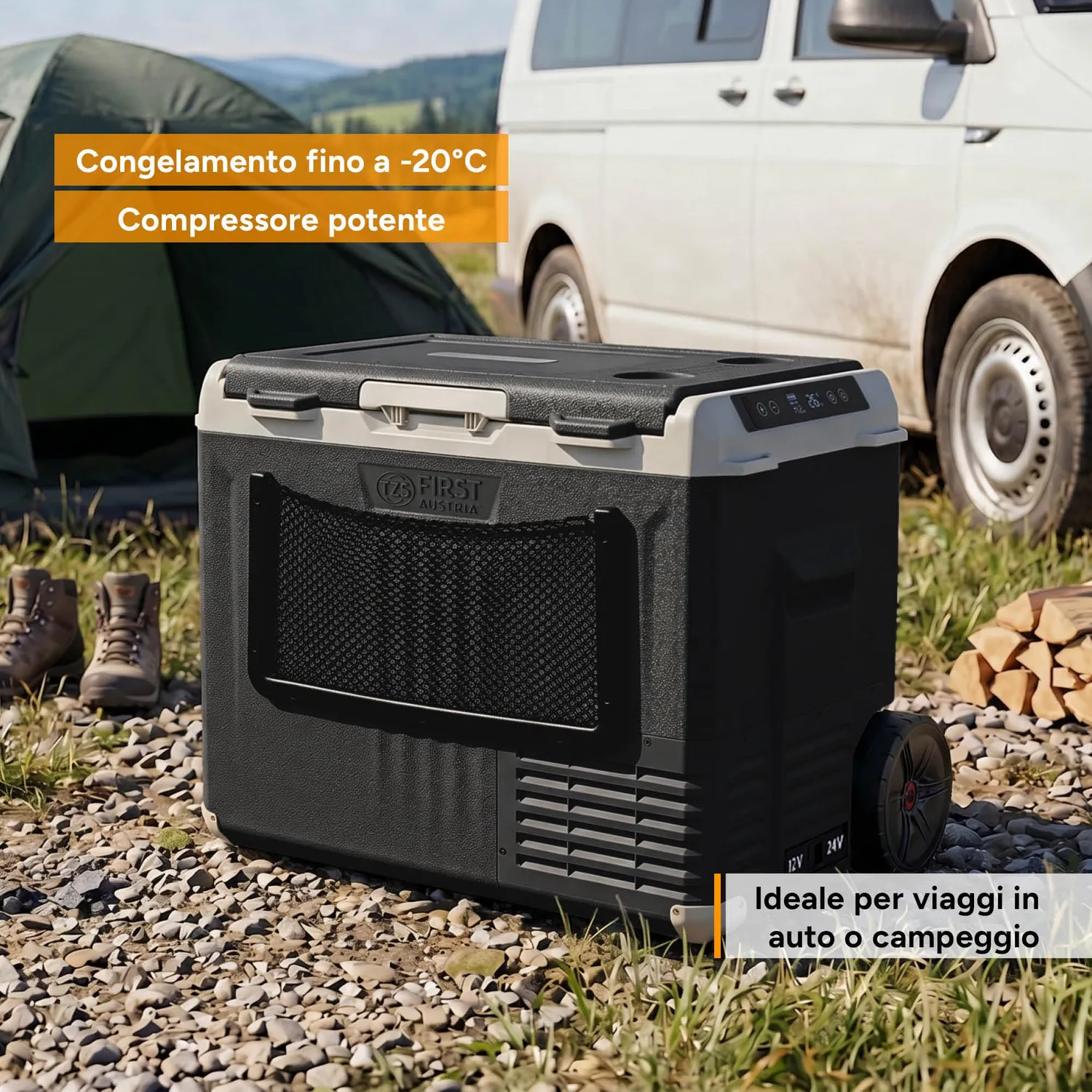 First Austria TZS frigo compressore 40 L nero