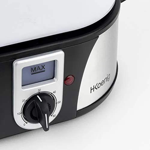 H.Koenig VAP12 vaporiera elettrica 12 L inox timer 60 min
