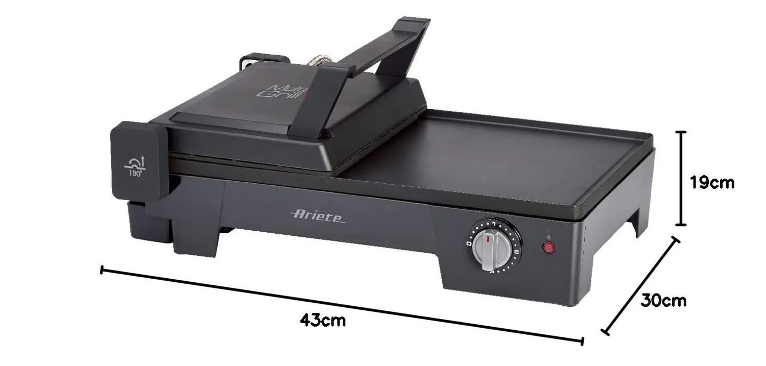 Ariete 1916 Griglia Elettrica 2200W Liscia Rigata 3 in 1